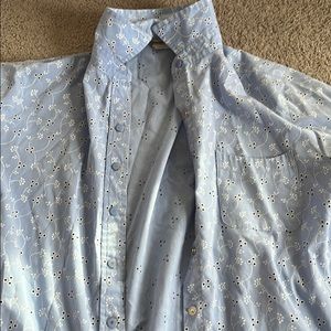 Thrifted Blue floral button up